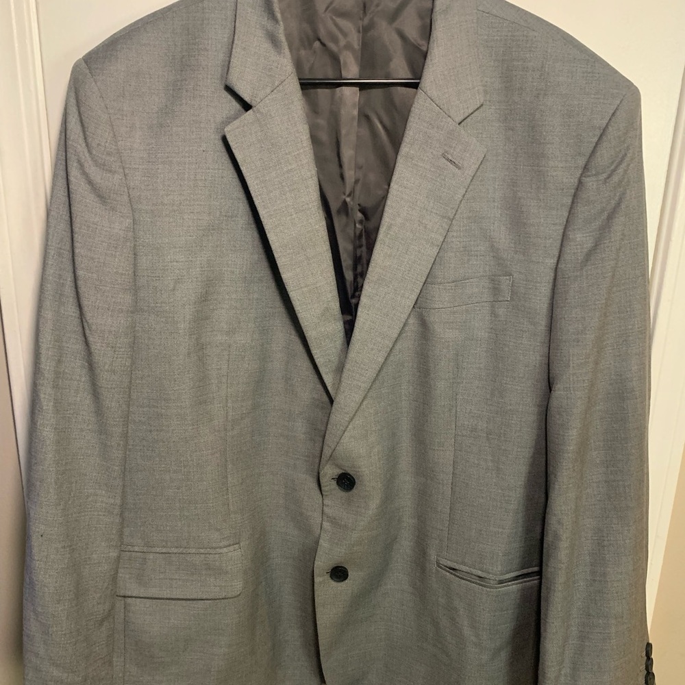 J.M. HAGGAR Men’s Gray Heather Classic Fit Suit Jacket/Blazer 48‎ R